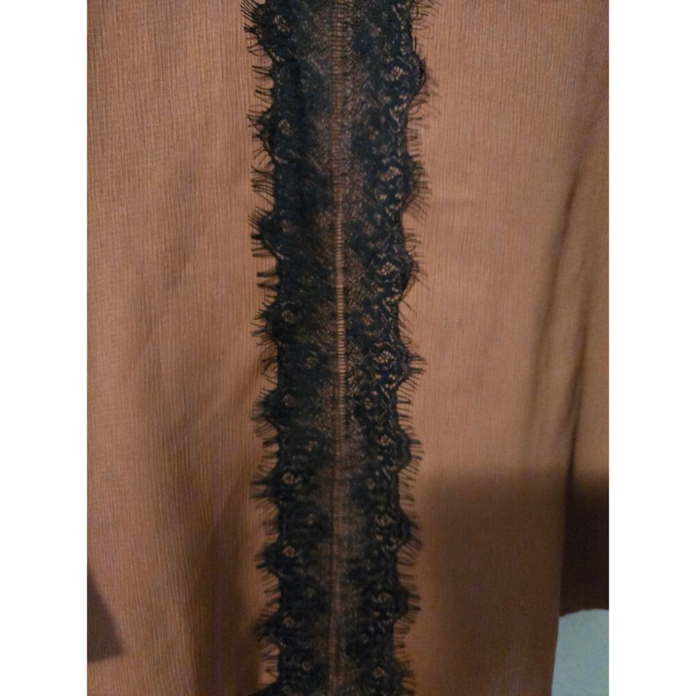 Rust-colored ruffled blouse - Picture 3 of 5